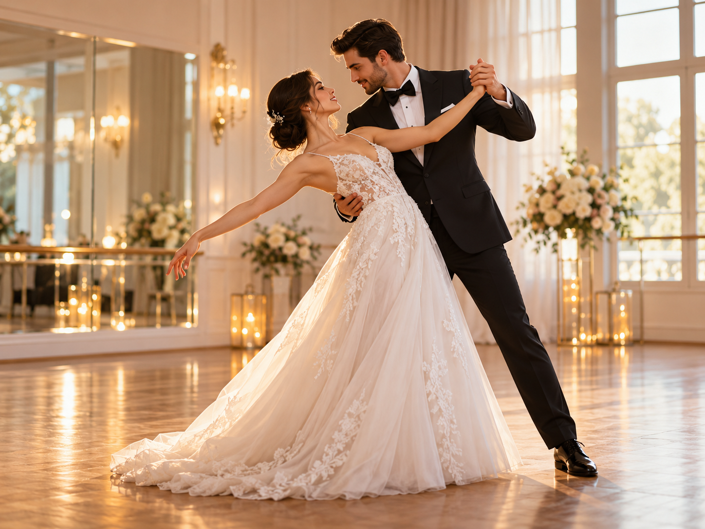 Romantic wedding first dance